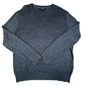 Banana Republic Silk Linen Sweater Mens L Blue Crew Neck Pullover Comfort Core